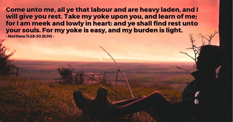 Matthew 11:28-30 (KJV) — Today's Verse for Monday, November 10, 2025