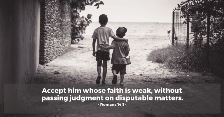 Romans 14:1 — Today’s Verse for Tuesday, November 11, 2025 Romans 14:1 — Today's Verse for Tuesday, November 11, 2025