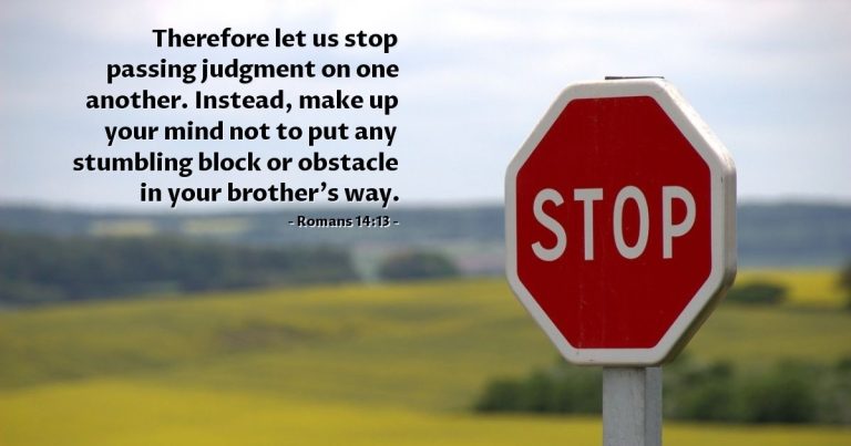 Today's Verse - Romans 14:13