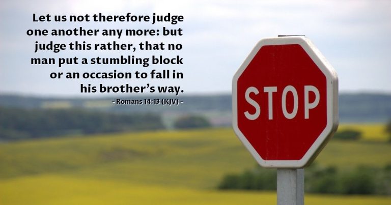 Today's Verse - Romans 14:13 (KJV)