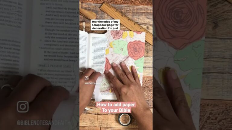1 way to add paper to your bible. #biblejournaling #biblestudy #christiangirls 1 way to add paper to your bible. #biblejournaling #biblestudy #christiangirls