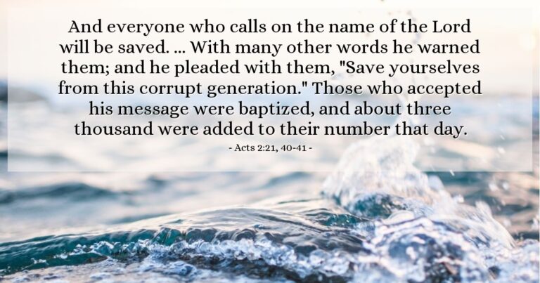 Acts 2:21, 40-41 — Today's Verse for Sunday, December 21, 2025