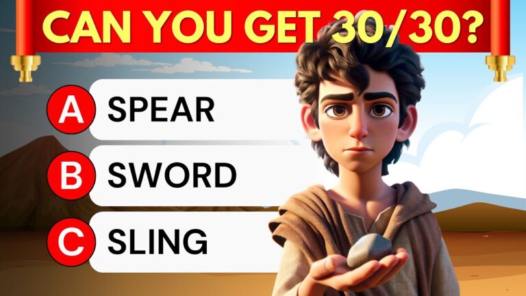 David and Goliath BIBLE QUIZ 🪨 - The Ultimate Bible Quiz KJV - 30 Questions
