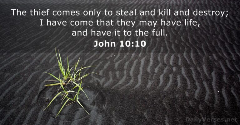 December 13, 2025 – Bible verse of the day John 10:10