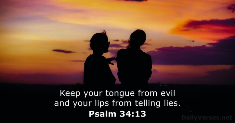 December 9, 2025 – Bible verse of the day Psalm 34:13