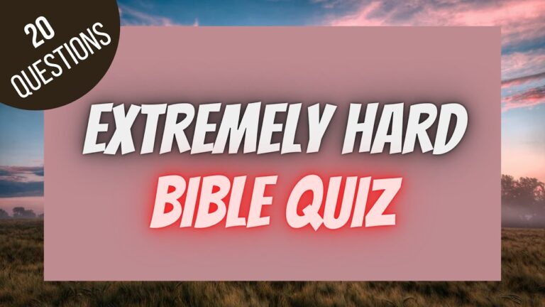 Extremly Hard Bible Quiz  | BIBLE QUIZ