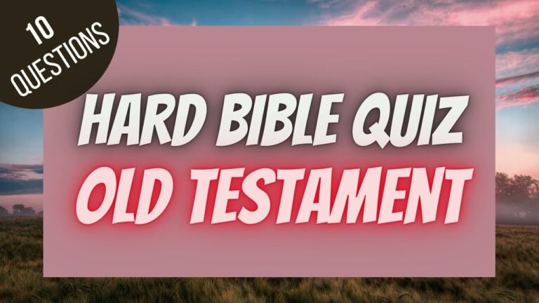 Hard Old Testament Bible Quiz | BIBLE QUIZ