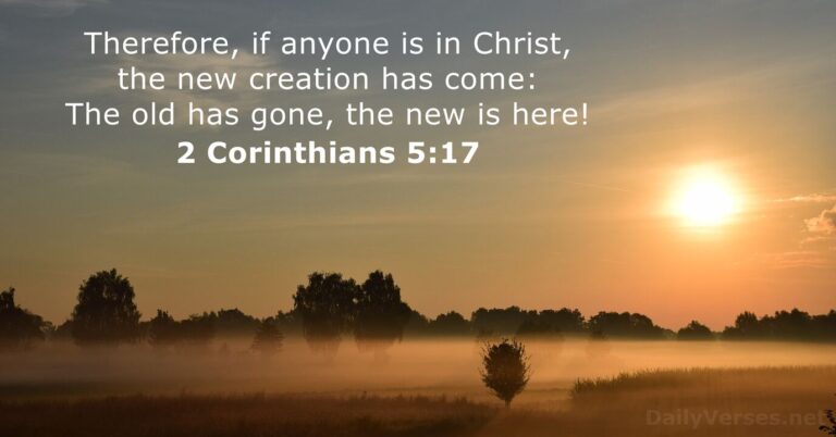 January 1, 2026 – Bible verse of the day 2 Corinthians 5:17