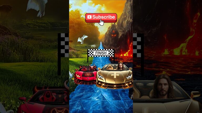 Jesus vs The Devil! Who Wins the Race? 🏁🔥  #biblequiz #jesus