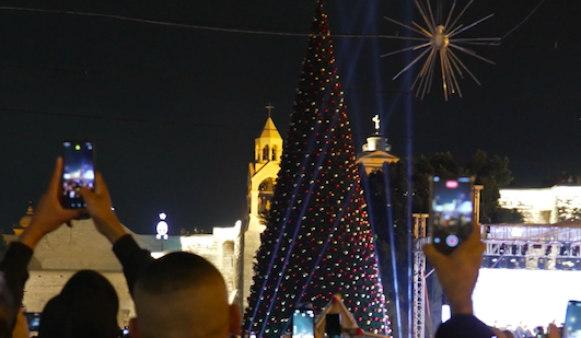 ‘Light of hope for us’: Christmas lights illuminate Bethlehem and Jerusalem for the first time in two years 'Light of hope for us': Christmas lights illuminate Bethlehem and Jerusalem for the first time in two years