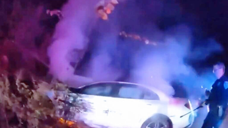 'Nothing but a Miracle': Cops Save Unconscious Man From Burning Car With Seconds to Spare