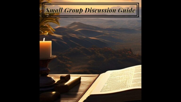 Small Group Discussion Guide #biblestudy