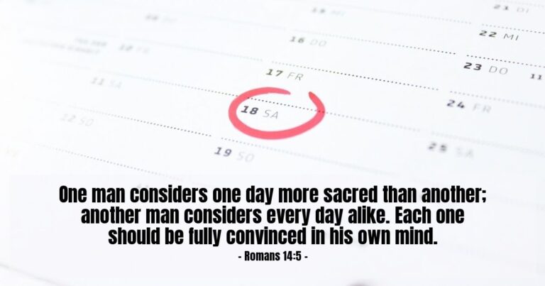 Today's Verse – Romans 14:5 Today's Verse - Romans 14:5