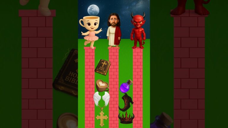 Who will Jesus Choose? ☕️ Cappuccino Ballerina or 😈 Devil? #jesus #biblequiz