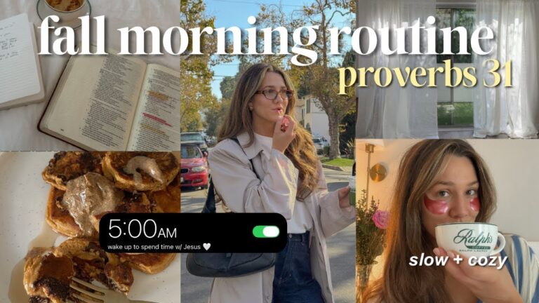 6AM Proverbs 31 Fall Morning Routine | holy girl habits for a productive fall day 🍂