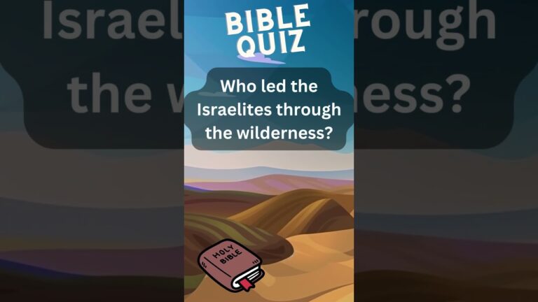Bible Quiz for Kids   Question 20
