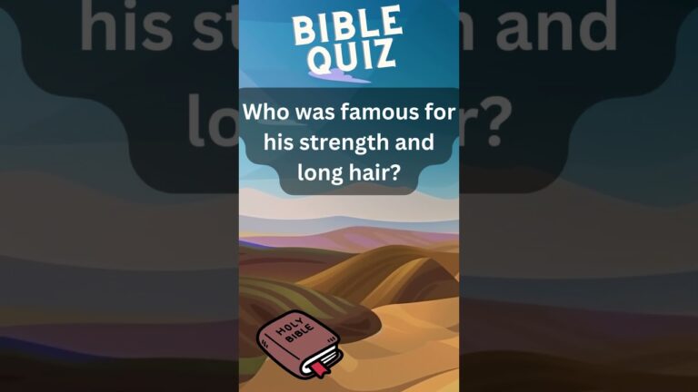 Bible Quiz for Kids   Question 25