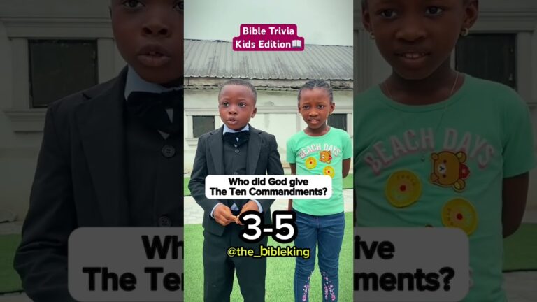 Bible Trivia: Kids Edition✝️📖#biblequizzes #jesus #comedy #bibletrivia #pray #biblegames #kids