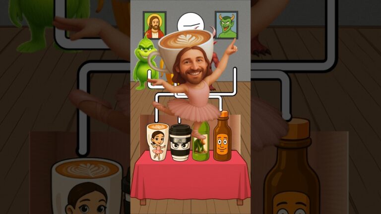 Can Jesus Drink the Cappicuno? ☕🙏 Scroll or Like! #biblequiz #jesus