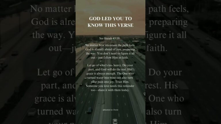 God Is Making a Way – Isaiah 43:19 | Faith Short | Christian Motivation #Shorts #isaiah4319