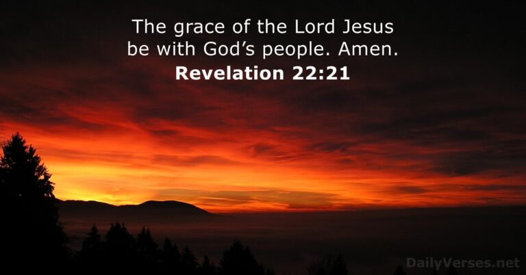 January 20, 2026 – Bible verse of the day Revelation 22:21
