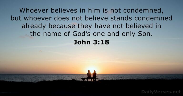 January 25, 2026 – Bible verse of the day John 3:18