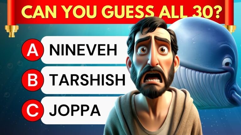 Jonah BIBLE QUIZ 🐳 – The Ultimate Bible Quiz KJV – 30 Questions Jonah BIBLE QUIZ 🐳 - The Ultimate Bible Quiz KJV - 30 Questions