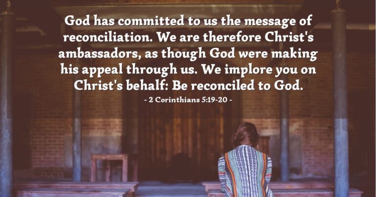Today's Verse – 2 Corinthians 5:19-20 Today's Verse - 2 Corinthians 5:19-20