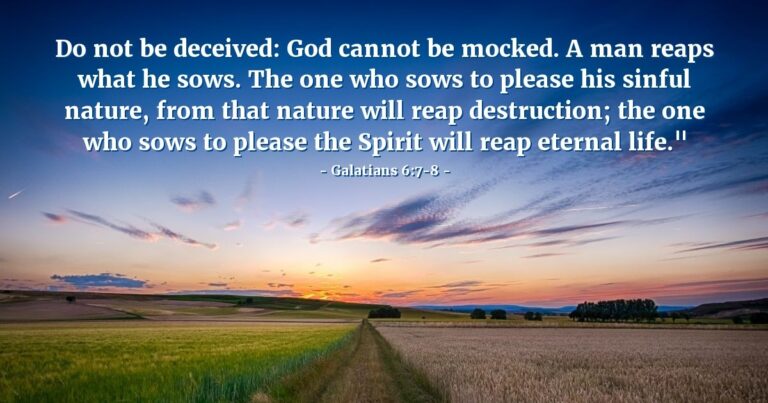Today's Verse - Galatians 6:7-8