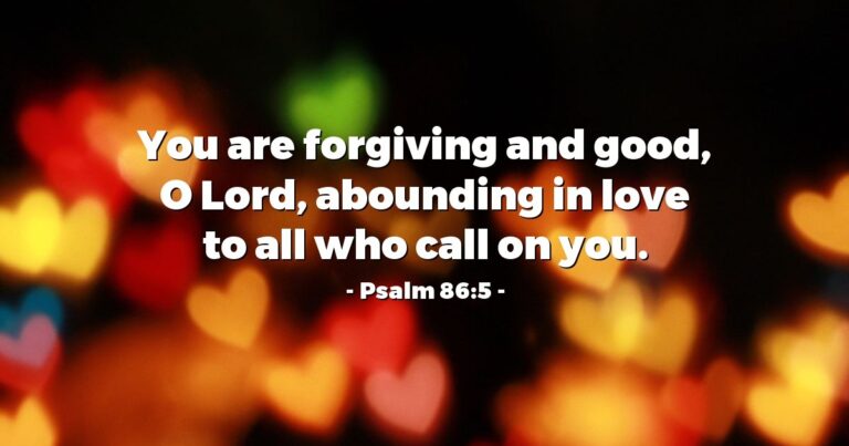 Today's Verse - Psalm 86:5