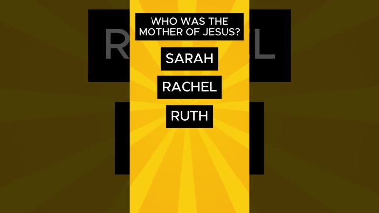 Who was the mother of Jesus? Bible Quiz - Bible Trivia - Bible Story