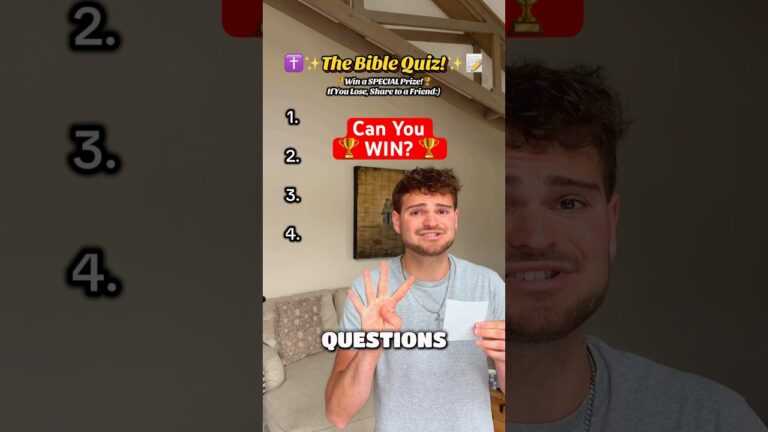 ‼️BIBLE QUIZ‼️(Win a SPECIAL Prize!!!✝️🤩😱)