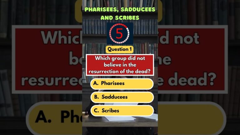 Bible Trivia Challenge 🤔Pharisees | Sadducees | Scribes #biblequiz #christianshorts