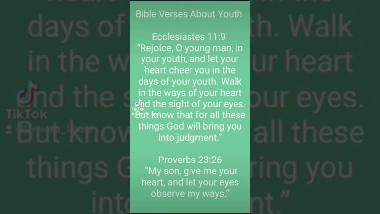 Bible Verses About Youth