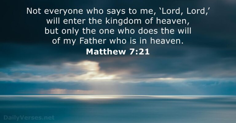 February 6, 2026 – Bible verse of the day Matthew 7:21