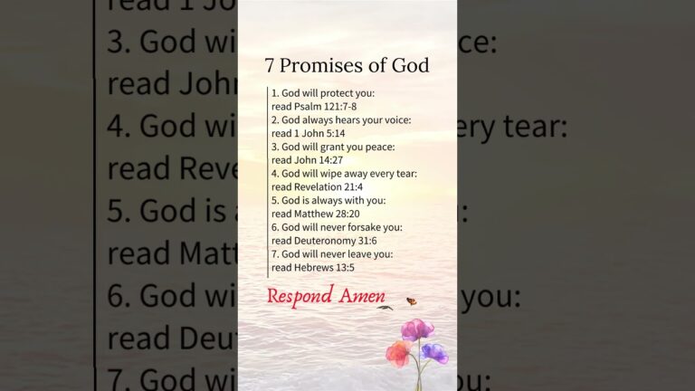 Scriptural Promises: 7 Ways God Promises to Be with You
