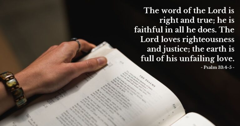 Today's Verse - Psalm 33:4-5