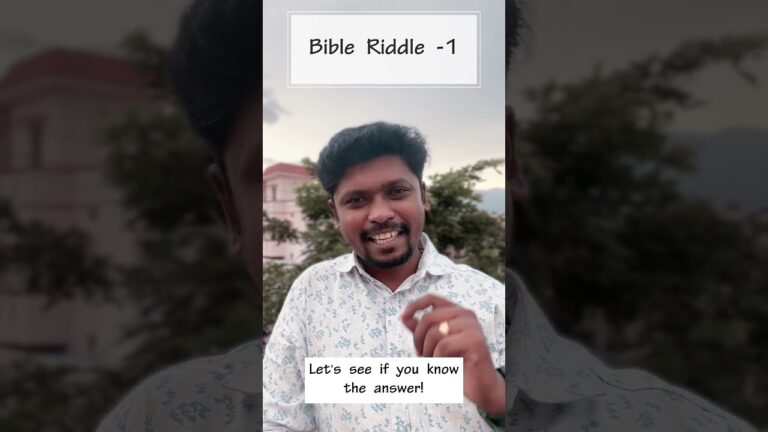 🔥 பைபிள் விடுகதை 1 🔥 Bible Riddle Challenge – Can You Answer These Two Questions?