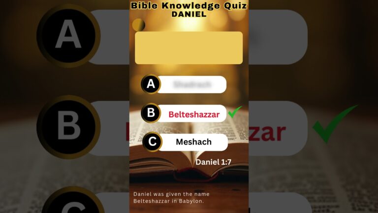 Bible Knowledge Quiz - DANIEL