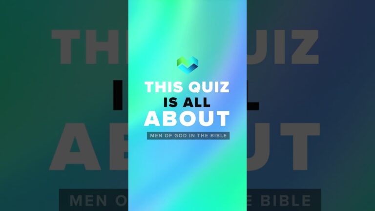Bible Quiz Men of God in the Bible Questions and Answers #trivia  #biblequestions #bible