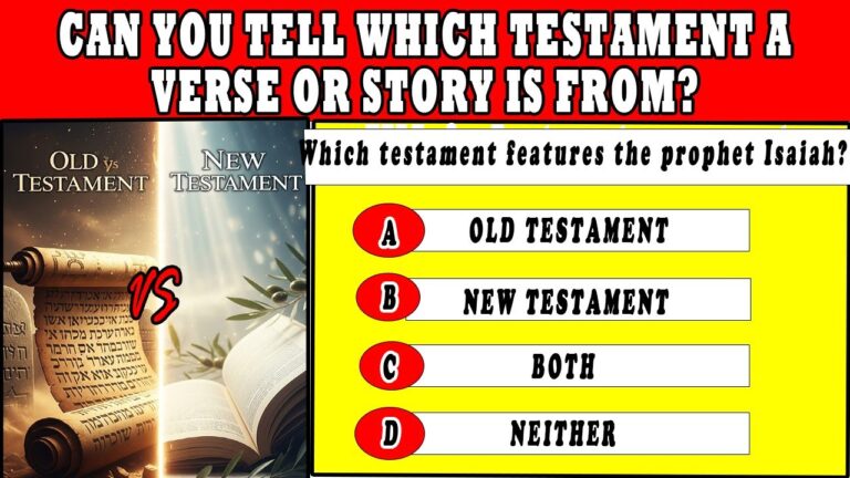 Bible Quiz Old Testament vs New Testament