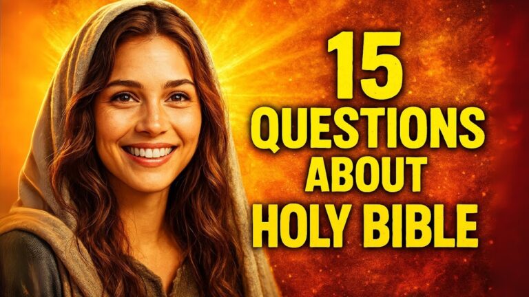 HOLY BIBLE QUIZ - 15 BIBLE QUESTIONS TO TEST YOUR BIBLE KNOWLEDGE - Bible Quiz
