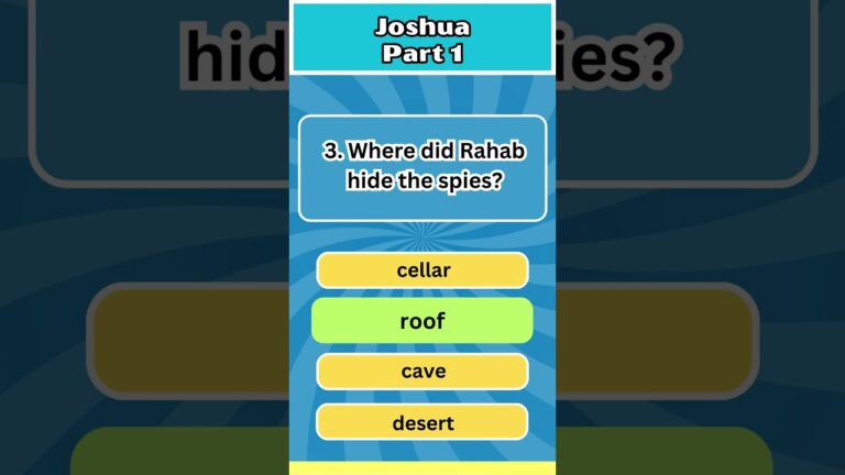 Joshua Part 1 #BibleTrivia #Joshua #OldTestament #BibleStudy #Bible #Faith #BiblicalFacts #QuizTime