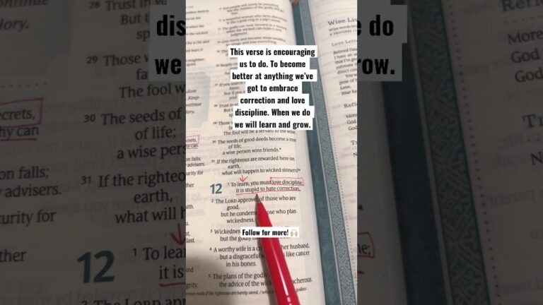 Love Discipline | Proverbs 12-1 🙌🏼#bible #scripture #shorts #christian #love #discipline #learn
