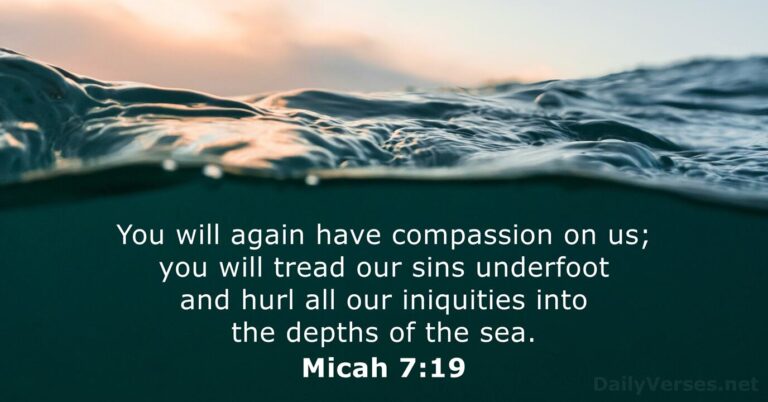 March 2, 2026 – Bible verse of the day Micah 7:19