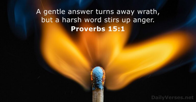 March 8, 2026 – Bible verse of the day Proverbs 15:1