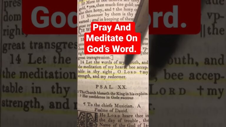 #Pray And Meditate On God’s #Word. Psalms 19:14 #israel
