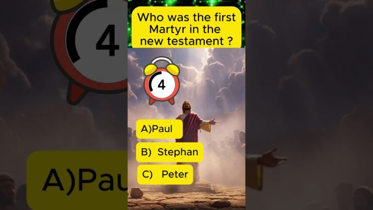 Who was the firstMartyr in the new testament ? | Bible Quiz #5 | Test Your Knowledge” #answer #quiz