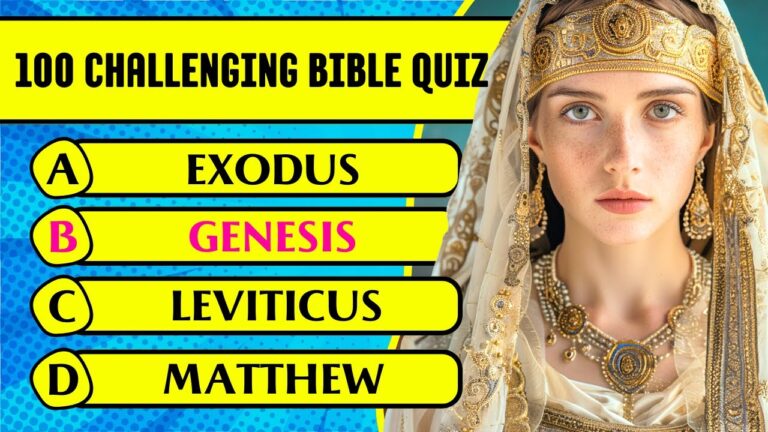 100 Challenging Bible Quiz & Trivia Questions & Answers to Test Your Bible Knowledge & To Study