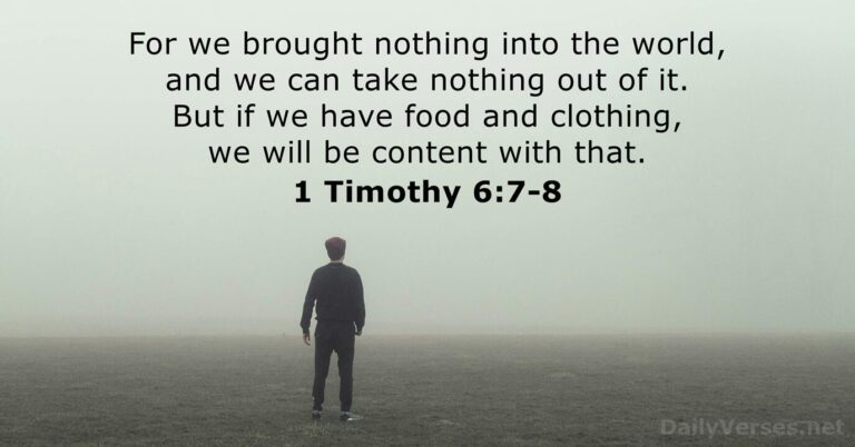 1 Timothy 6:7-8